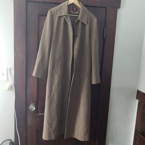 Gallery Waterproof Machine Washable Trench Coat Jacket Size 12